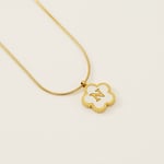 Gold color / 1 Piece Simple Series Daily Letter N Stainless Steel  Gold Color Shell Women's Pendant Necklaces Picture14